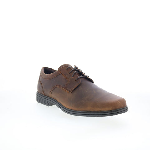 Rockport Robinsyn Waterproof Plain Toe Mens Brown Oxfords & Lace Ups Shoes