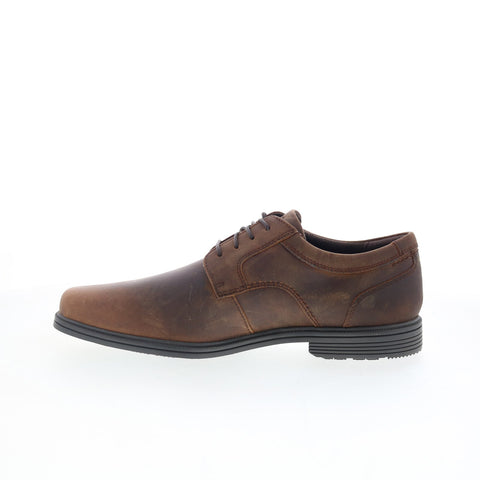 Rockport Robinsyn Waterproof Plain Toe Mens Brown Oxfords & Lace Ups Shoes