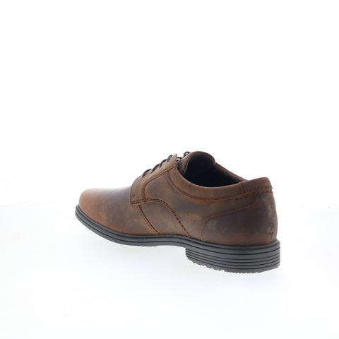 Rockport Robinsyn Waterproof Plain Toe Mens Brown Wide Oxfords Shoes