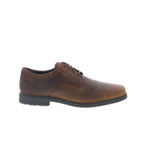 Rockport Robinsyn Waterproof Plain Toe Mens Brown Wide Oxfords Shoes