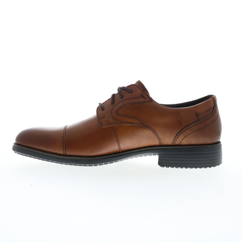 Rockport Total Motion Dressport Cap Toe Mens Brown Wide Oxfords Cap Toe Shoes