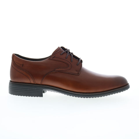 Rockport Total Motion Dressport Plain Toe Mens Brown Oxfords Plain Toe Shoes