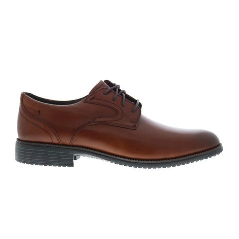 Rockport Total Motion Dressport Plain Toe Mens Brown Wide Oxfords Shoes