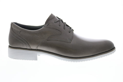 Rockport Total Motion DresSport Plain Toe Mens Gray Wide Oxfords Shoes