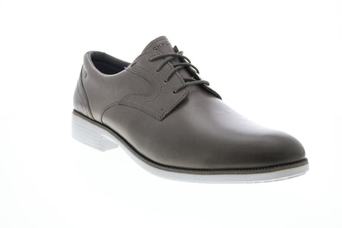 Rockport Total Motion DresSport Plain Toe Mens Gray Wide Oxfords Shoes