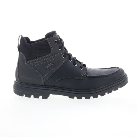 Rockport Weather Ready Moc Toe Boot Mens Black Wide Casual Dress Boots