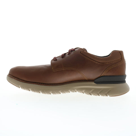 Rockport Tucker Moc Toe Mens Brown Wide Oxfords & Lace Ups Casual Shoes