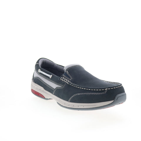 Dunham Captain Venetian Mens Blue Extra Wide 4E Loafers Boat Shoes