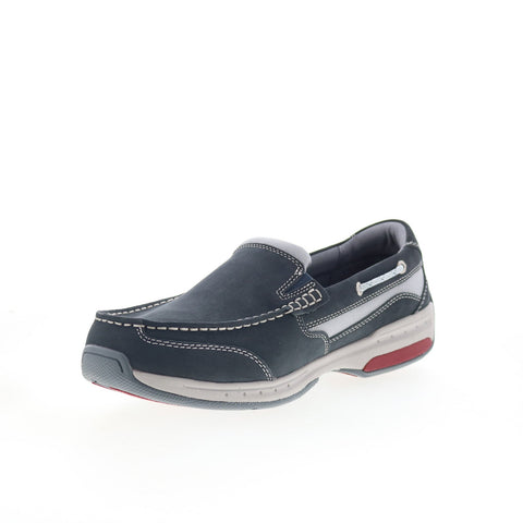Dunham Captain Venetian Mens Blue Extra Wide 4E Loafers Boat Shoes