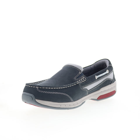 Dunham Captain Venetian Mens Blue Extra Extra Wide 6E Loafers Boat Shoes