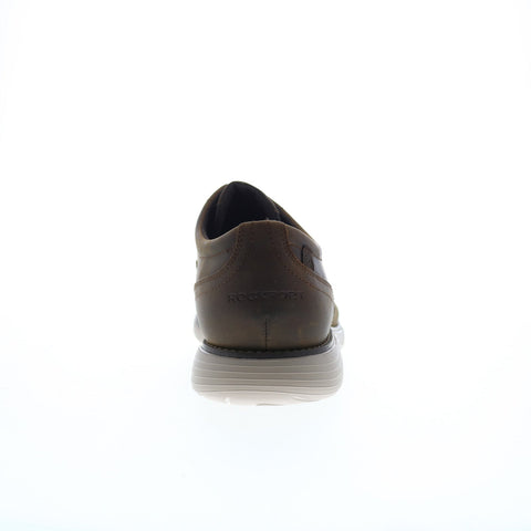 Rockport Garett Plain Toe Mens Brown Wide Oxfords & Lace Ups Plain Toe Shoes