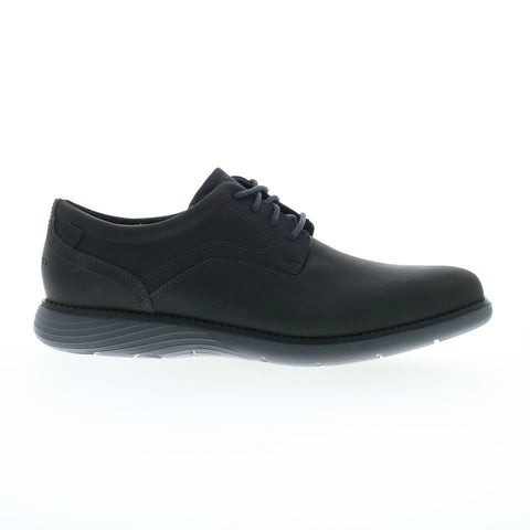 Rockport Garett Plain Toe Mens Gray Wide Oxfords & Lace Ups Plain Toe Shoes