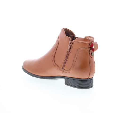 Cobb Hill Crosbie Gore CI9262 Womens Brown Leather Ankle & Booties Boots