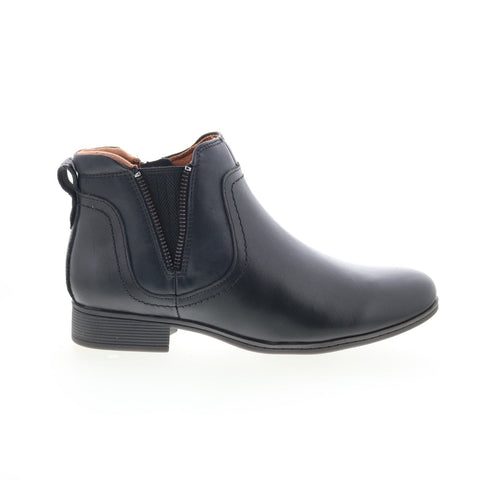 Cobb Hill Crosbie Gore CI9332 Womens Black Wide Ankle & Booties Boots
