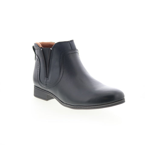 Cobb Hill Crosbie Gore CI9332 Womens Black Leather Ankle & Booties Boots