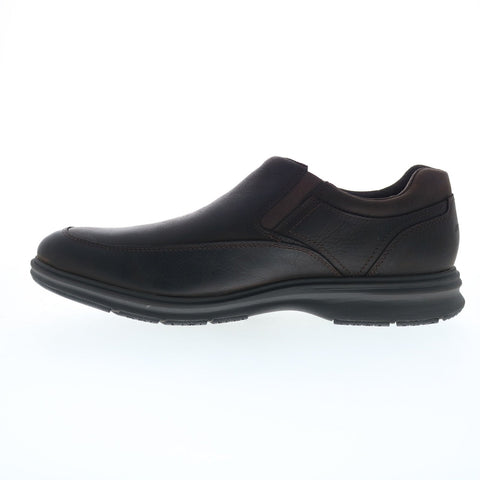 Rockport Total Motion City Slip On Waterproof Mens Brown Wide Loafers Shoes