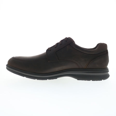 Rockport Total Motion City Apron Toe Waterproof Mens Brown Wide Oxfords Shoes