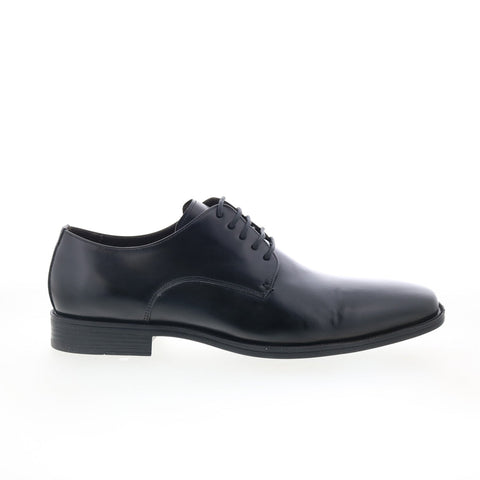 Studio Belvedere Ciro Mens Black Leather Oxfords & Lace Ups Plain Toe Shoes