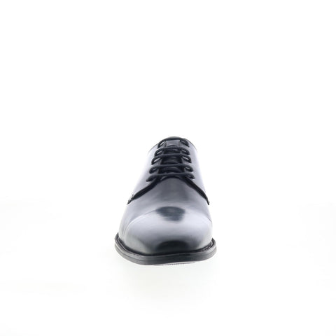 Studio Belvedere Ciro Mens Black Leather Oxfords & Lace Ups Plain Toe Shoes
