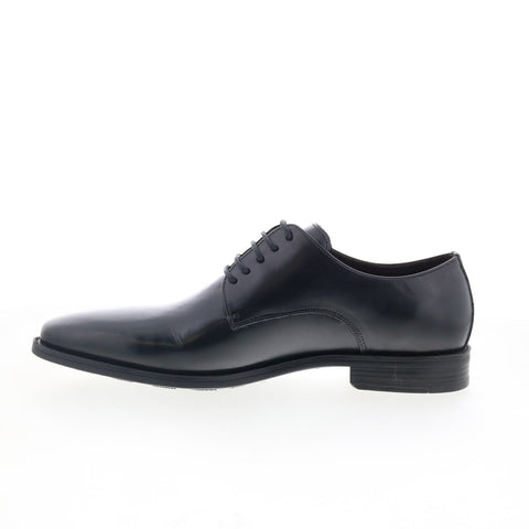 Studio Belvedere Ciro Mens Black Leather Oxfords & Lace Ups Plain Toe Shoes
