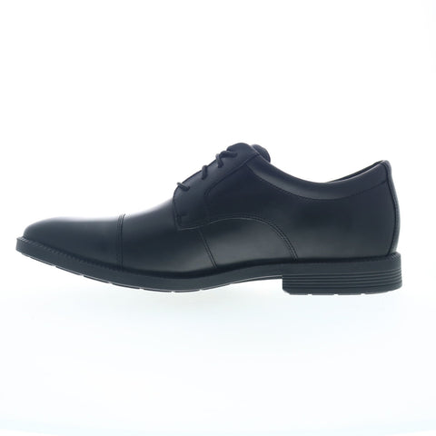 Rockport Dressports Premium Cap Toe Mens Black Wide Oxfords Cap Toe Shoes