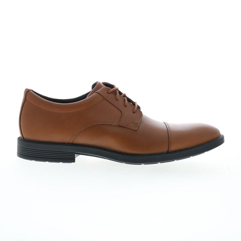 Rockport Dressports Premium Cap Toe Mens Brown Wide Oxfords Cap Toe Shoes