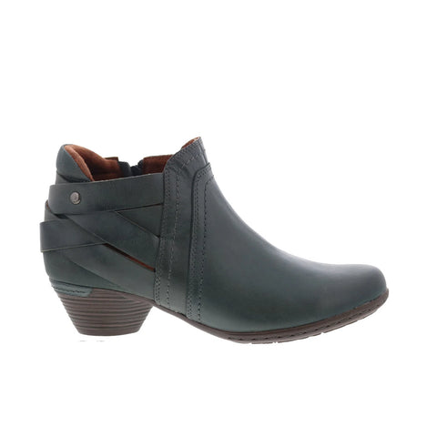 Cobb Hill Laurel Woven B CJ0507 Womens Green Leather Ankle & Booties Boots
