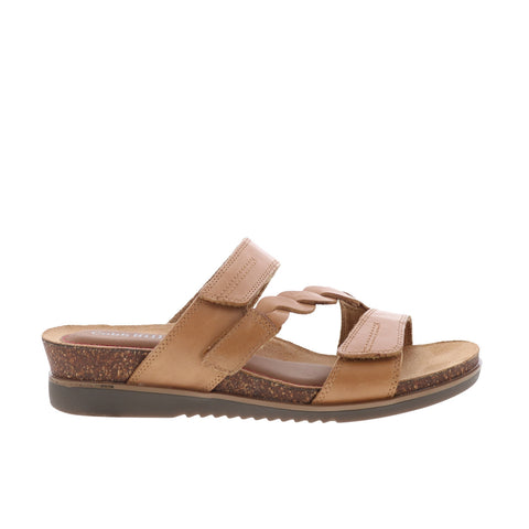Cobb Hill May W Slide CJ0953 Womens Brown Leather Slides Sandals Shoes