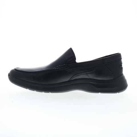 Rockport Patterson Moc Toe Slip On Mens Black Loafers Casual Shoes