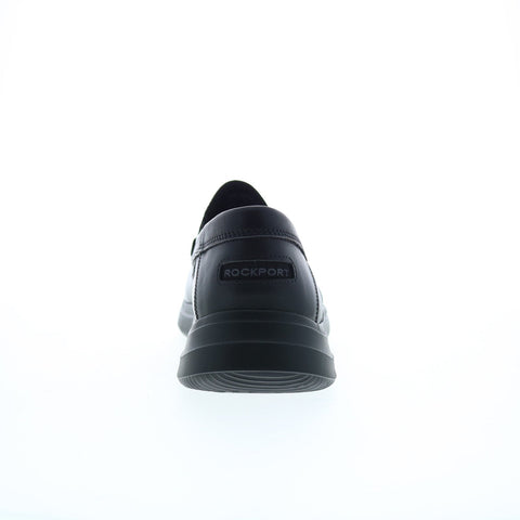 Rockport Patterson Moc Toe Slip On Mens Black Loafers Casual Shoes