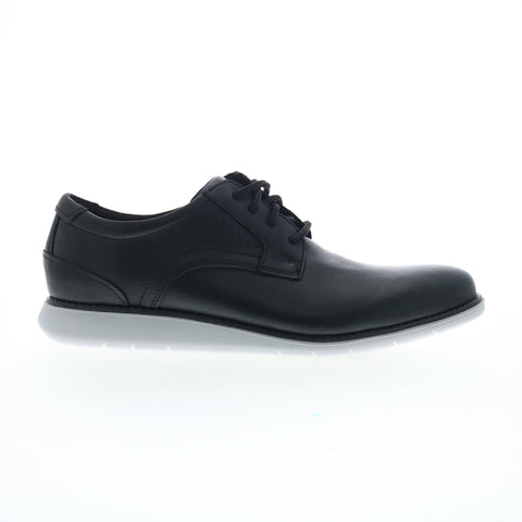 Rockport Total Motion Craft Plain Toe Mens Black Wide Oxfords Shoes