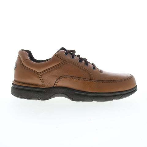 Rockport Eureka CJ1551 Mens Brown Leather Lace Up Lifestyle Sneakers Shoes