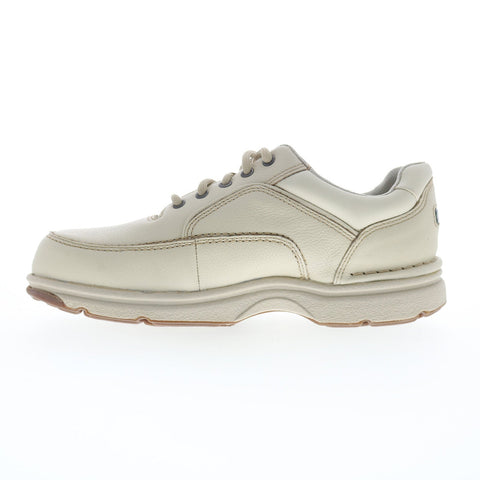 Rockport Eureka CJ1552 Mens White Leather Lace Up Lifestyle Sneakers Shoes