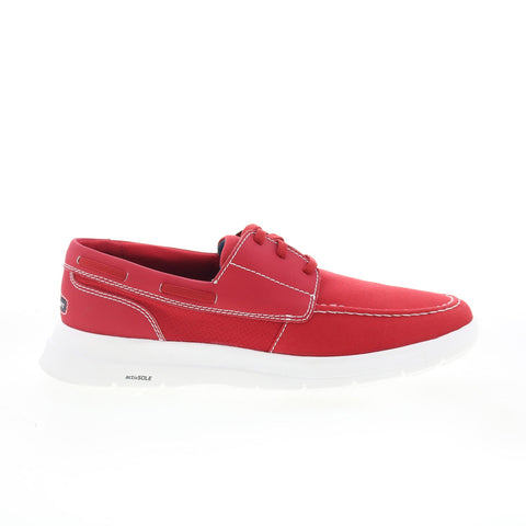 Rockport TFM Cayden Boat CJ1617 Mens Red Loafers & Slip Ons Boat Shoes Shoes