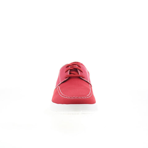 Rockport TFM Cayden Boat CJ1617 Mens Red Loafers & Slip Ons Boat Shoes Shoes