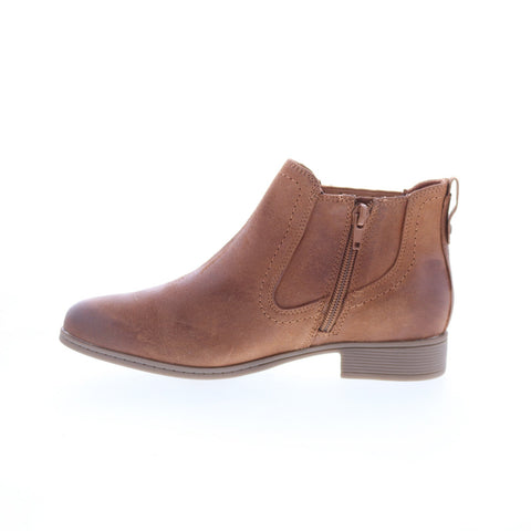Cobb Hill Crosbie Panel CJ2618 Womens Brown Wide Ankle & Booties Boots