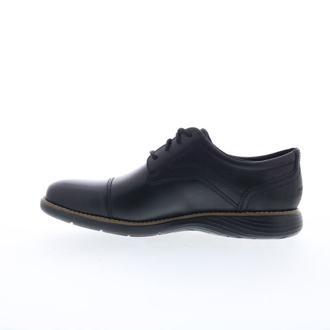 Rockport Garett Cap Toe CJ2960 Mens Black Wide Oxfords & Lace Ups Shoes