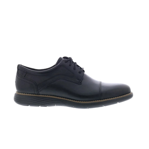 Rockport Garett Cap Toe CJ2960 Mens Black Wide Oxfords & Lace Ups Shoes