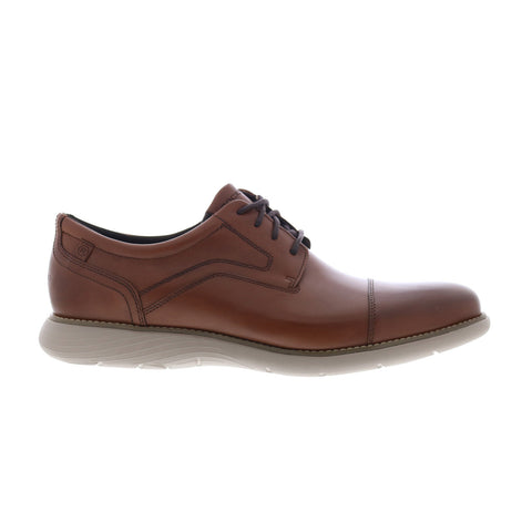 Rockport Garett Cap Toe Mens Brown Wide Oxfords & Lace Ups Cap Toe Shoes