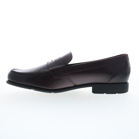 Rockport Classic Loafer Penny Mens Burgundy Wide Loafers Penny Shoes