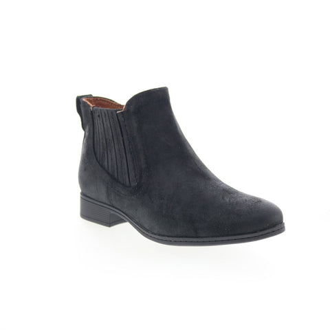 Cobb Hill Crosbie Panel CJ3131 Womens Black Wide Suede Ankle & Booties Boots
