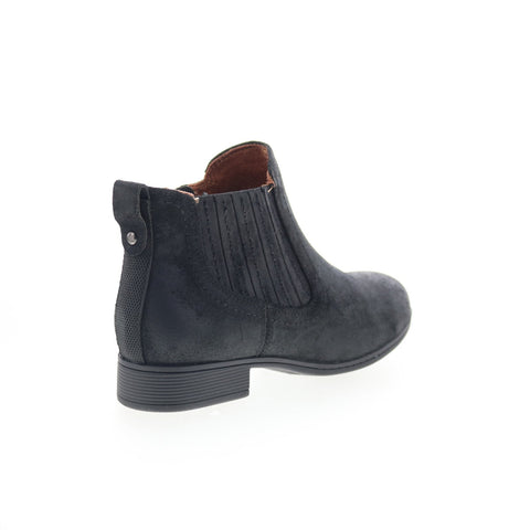 Cobb Hill Crosbie Panel CJ3131 Womens Black Wide Suede Ankle & Booties Boots