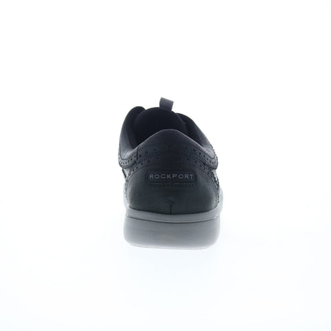 Rockport Colle Wing Tip Mens Black Wide Oxfords Wingtip & Brogue Shoes