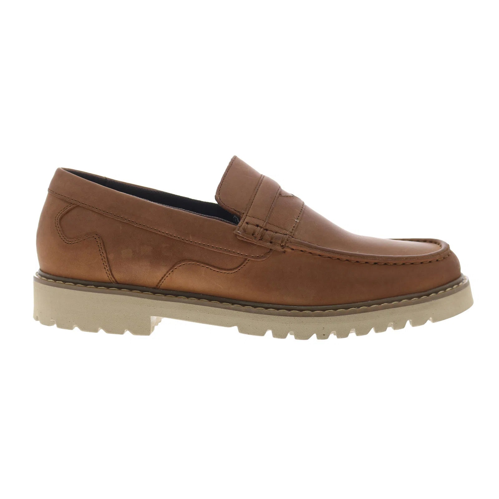 Rockport Brown Leather Loafers Rockport Mens Brown Leather Loafers Primetime Casuals ST  main image 3