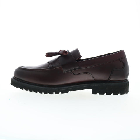 Rockport Maverick Tassel Mens Burgundy Wide Loafers Casual Shoes