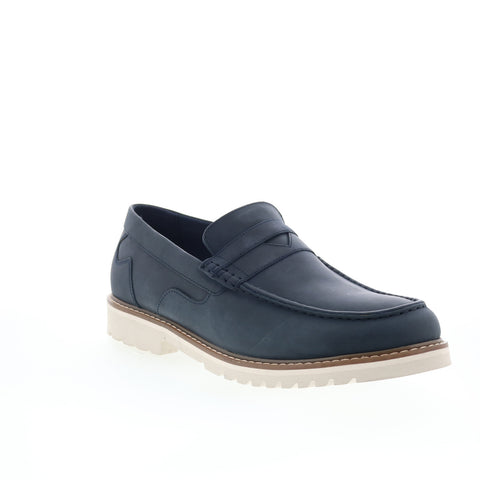 Rockport Maverick Penny CJ3842 Mens Blue Wide Loafers & Slip Ons Penny Shoes