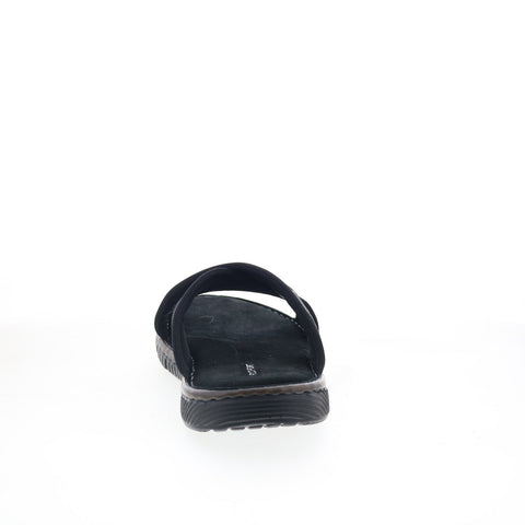 Rockport Jasper X Band CJ4590 Mens Black Leather Slides Sandals Shoes