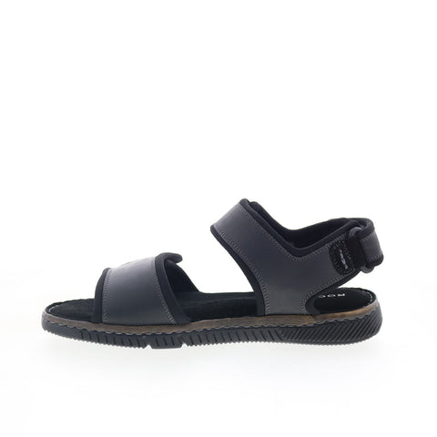 Rockport Jasper Quarter Strap CJ4594 Mens Black Leather Sport Sandals Shoes