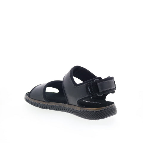 Rockport Jasper Quarter Strap CJ4594 Mens Black Leather Sport Sandals Shoes