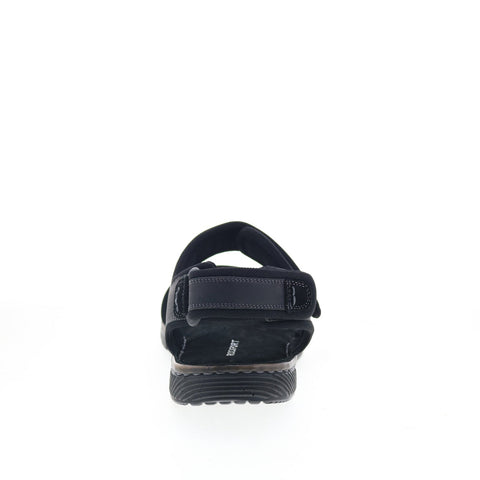 Rockport Jasper Quarter Strap CJ4594 Mens Black Leather Sport Sandals Shoes